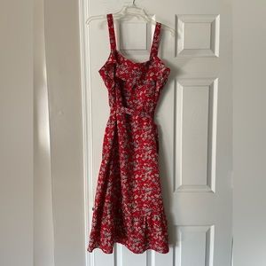 NWT banana republic floral red dress. Sz 10